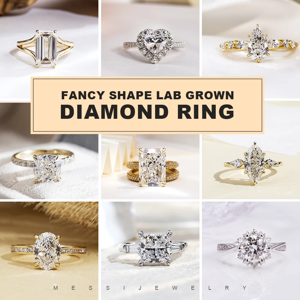 Messi Jewelry 18k Gold 1.5ct Cushion Cut Women Jewelry Ring Luxury Engagement Ring Style Lab Diamond Ring MSR-920 - Imagen 5