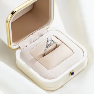 Anillos de Diamantes Cultivados en Laboratorio Messi Jewelry de 1 Quilate con Certificado IGI, Anillo de Diamantes de Platino PT950 para Mujer y Niña, en Stock, MSR-261