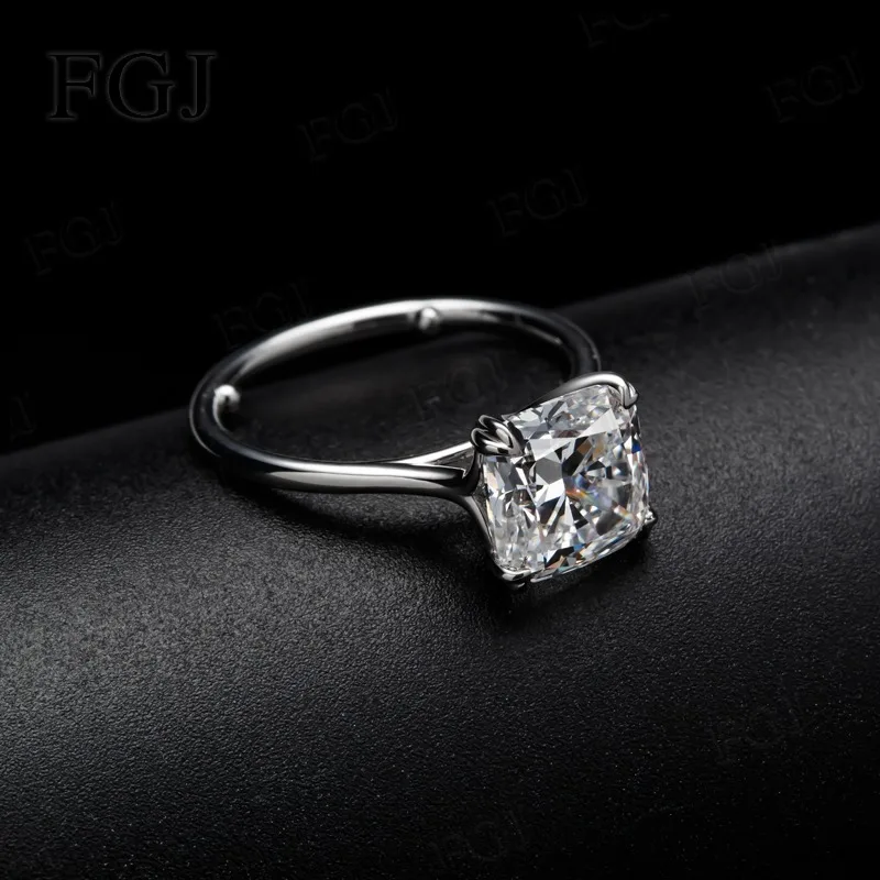 Anillo de Diamante de Laboratorio PT950/10K/14K/18K, Diseño de 4 Puntas, Joyería Fina de Lujo para Mujer, Anillo de Compromiso y Matrimonio - Imagen 5