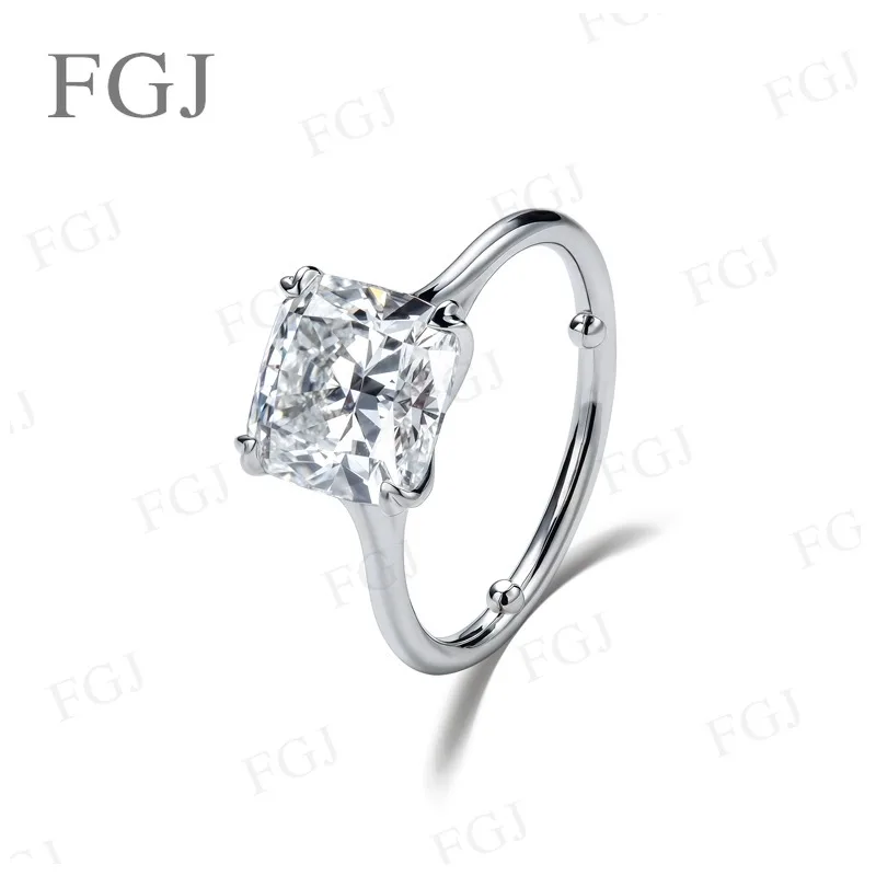 Anillo de Diamante de Laboratorio PT950/10K/14K/18K, Diseño de 4 Puntas, Joyería Fina de Lujo para Mujer, Anillo de Compromiso y Matrimonio - Imagen 3